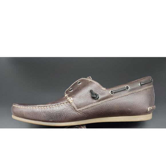 JOHN VARVATOS STAR USA Pebble Leather Boat Shoes Men's 12 - Picture 8 of 16